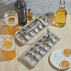 Stainless Steel Ice Cube Trays with Tweezers, Easy-Release Lever Handle, Durable Metal Ice Cube Trays for Freezer, Ideal for Whiskey, Cocktails & Drinks (2 Pack) - color: 18-Cube Ice Tray - Pack of 2