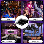 JUESHA 3 Tiers Bar Shelves for Liquor Bottles, 15" Black Acrylic Risers Display Racks Stands for Figures Pops Cupcake Perfume Collections (Patent: D1076520S) - color: Black