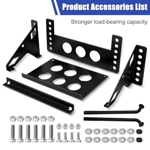 Metal Steel Battery Mounting Trays - Fits up to 10.63"×7.06"×7.5", Anti-Rust Corrosion for Cars, Trucks, Boats, RVs, Pickup,and Trailersr,Easy Bolt-In Battery Tray
