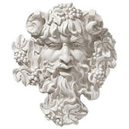 Design Toscano Bacchus, Grape Harvest Wine Greek Greenman Face Wall Sculpture, Medium, 12 inches tall, Cast Stone Resin, Antique Stone Finish - size: Medium, 12 Inch