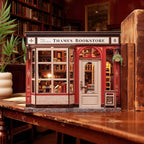 Fsolis Book Nook Kit - DIY Miniature Kit for Adults Tiny House Booknook British Style Bookshelf 3D Wooden Puzzles Gifts for Women Readers Book Lovers (Thames Bookstore) - style: Thames Bookstore