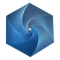 Fractal Fidget Hexagon - Suitable for Relieving Stress, Anxiety, and Tension | Autism, ADHD | Desk Adult Fidgeting Stress Relief Gift (Blue-Silver 35 Rings) - color: Blue-silver 35 Rings