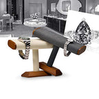 Solid Wood T-Bar Watch Display Stand Jewelry Display Props Jewelry Organizer Holder for Watch Bracelet - color: GREY T SHAPE DISPLAY