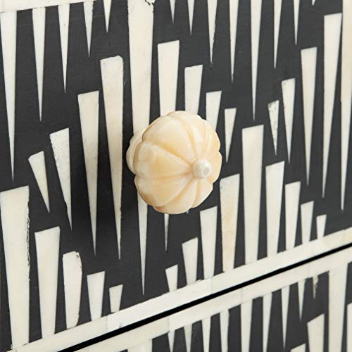 Safavieh Couture Tessie Black Bone Inlay 2-drawer Storage Nightstand