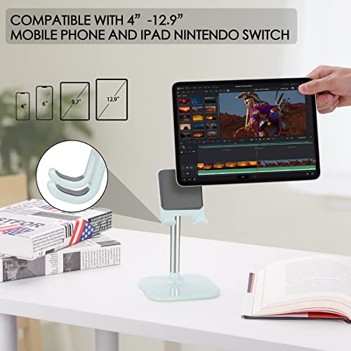 Doboli Cell Phone Stand, Phone Stand for Desk, Phone Holder Stand Compatible with iPhone and All Mobile Phones Tablet, Gifts for Adults Women Men Mom Wife, Turquoise - color: Turquoise