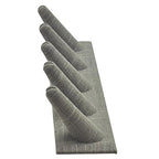 Grey Linen Jewelry Ring Display Stand ~ Holds 5 Jewelry Rings - size: 5 Finger