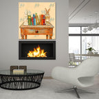 Epic Art 'Bookends' by Marvindale Acrylic Glass Wall Art, 36" x 36" - size: 36L" x 36W"