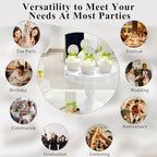 Set of 9 Cake Stands Metal Cupcake Stand Set Multiple Styles Candy Fruit Display Tower Dessert Plate Cake Serving Tray for Birthday Party Wedding Anniversary Baby Shower Engagement (White) - color: White