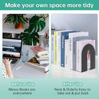 Heavy Duty 10" Bookends, 1 Pair Black Heavy Duty Bookends, Bookend Stopper for Heavy Books, for Office, Bookshelves, Binders & Books - size: 2Pcs
