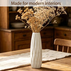 12 Inch White Vase Ceramic Flower Vase, Tall Vases for Pampas Grass, Home Decor, Modern Textured Vases for Living Room Decorations,Table Centerpieces,Shelf,Farmhouse Small Ceramic Vase - style: Shape 6