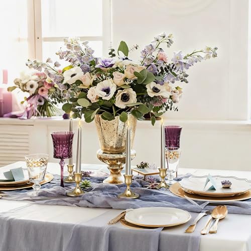 12 Pcs Candle Holders, Gold Candlestick Holders Set for Table Centerpiece, Vintage Taper Candle Stand, Home Decor, Weddings, Festival and Dining Parties(Gold) - color: 12pc-gold