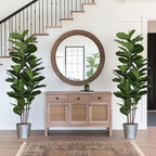 Yepdin 2 Pack Fiddle Leaf Fig Tree - Artificial Ficus Tree with Tall Artificial Plants Large 69 Fiddle Leaves -Fake Trees for Indoor Outdoor Home Decor Living Room - style: 2 Pack 6 FT