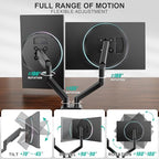 WALI Dual Monitor Stand for 13-32 inch Computer Screens, Dual Monitor Arms for 2 Monitors Holds up to 22 lbs, Height Adjustable Dual Monitors Mount, VESA 75x75/100x100mm (GSMP002N), Black - size: 13"-32", style: Dual Arms