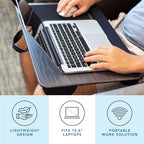 LAPGEAR Home Office Pro Lap Desk with Wrist Rest, Mouse Pad, and Phone Holder - Gray Woodgrain - Fits up to 15.6 Inch Laptops - Style No. 91595 - color: Gray Woodgrain, size: Home Office Pro W/Wrist Rest