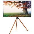 VIVO Artistic Easel 45 to 65 inch LED LCD Screen, Studio TV Display Stand, Adjustable TV Mount with Swivel and Tripod Base, Black Bracket, Dark Walnut Legs, STAND-TV65A - color: Black - Treated Wood