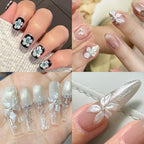 Fcozpjk Solid Builder Gel for Nails, Pearly White & Clear Solid Builder Gel Non-Sticky Hard Gel for Nails with Silicone Carving Pen 3D Sculpting Gel Iridescent Nail Gel Manicure Salon Supplies - color: 01-04
