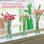 7pcs Glass Cylinder Vases for Centerpieces - 10 Inch Tall Glass Vases for Flower, Clear Flower Vase Bulk Floating Candle Vase for Table Centerpiece Wedding Home Décor - size: 7 Pack 10 Inch