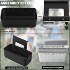 Grill Grease Catcher for Blackstone Griddle with 10 Pack Grease Cup Liners Aluminum Foil Tray Pan Drip Tray Pan for 17, 22, 28 & 36 inches Griddle (Long Hook) - color: Long Hook