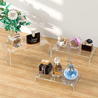 Sezanrpt Acrylic Risers Display Stands 3pcs, Rectangular Dessert Table Display Set, Clear Display Shelf for Funko Pop, Collectibles, Retails, Shoes, Plants, Home Decors, Decoration - 7.5''x8''x8.5''