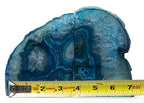 Agate Bookend with Rubber Bumpers Plus (3.5-6 lb, Blue) - color: Blue, size: 3.5 - 6 lb
