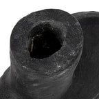 Modern Abstract Decorative Paper Mache Vase, Black (Each Will Vary) - color: Black