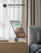 Lamicall Tablet Stand, Tablet Holder for Desk - Multi-Angle Adjustable Tablet Desktop Dock Gifts, Compatible with iPad Pro 11, 12.9, Air, Mini, Fire HD, Galaxy Tab, and Other 4-13" Tablets, Gray - color: Grey