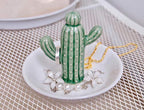 PUDDING CABIN Cactus Gifts for Women Christmas, Cactus Ring Holder Dish, Birthday Gifts for Women Thanksgiving Xmas Valentine's Day, Decorative Cactus Decor, Home Decor - style: Cactus Green