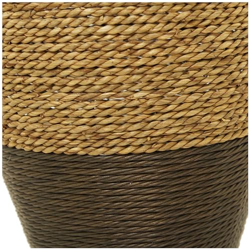 Deco 79 Seagrass Handmade Decorative Vase Tall Woven Floor Centerpiece Vase, Vase for Home Decoration 11" x 11" x 27", Brown - size: 11" x 11" x 27"