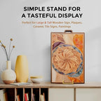 TR-LIFE 14 Inch Gold Metal Plate Stand (2 Pack) - Heavy Duty Display Easel for Large Plates, Frames, Platters and Art - size: 14 Inch