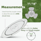 Smallest 9.6 Inch Microwave Plate Replacement Compatible With Panasonic Microwave Glass Plate F06016D00XN, 9.6" Microwave Plate Replacement for Nostalgia 0.7 cu.ft. 700W small retro microwaves - size: 9.6" Small Coupler Hole, Outer Track 7 5/8"