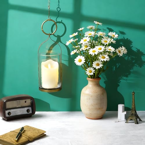 4" Wide Handmade Sturdy Glass Cylinder Jar with Metal Stand in Antique Brass, Display Glass Container for Candles and Plants, Hurricane Lantern, Candle Holder, Industrial, Farmhouse, Outdoor - size: 4"x11"