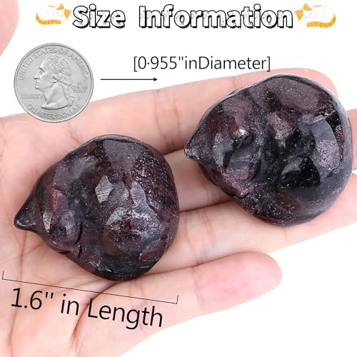 QINJIEJIE Red Cat Crystal Statue Healing Crystal Sleeping Cat Gemstones Decor Cute Kitten Figurines Gift Crystals Home Office Desk Decor for Lovers Men Women - color: L-garnet, size: 1.5 inches