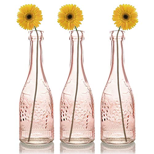 PaperLanternStore.com Stella Clear Vintage Glass Bottle Glassware Flower Vase - color: Stella - Clear, size: 1 Bottle