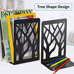 Book Ends, Bookends, Bookends for Shelves, Bookend, Book Ends for Heavy Books, Black Metal Book Shelf Holder Home Decorative, Book Stoppers for Shelves 3 Pair - size: Black-3 Pair