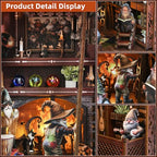 Book Nook Kit, Book Nook Kits for Adults DIY Booknook Model Build, DIY 3D Wooden Puzzle Bookend Booknook Bookshelf Insert Miniature Dollhouse Kit for Home Decoration - style: Dwarfs's House