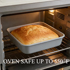 Non-Stick Square Cake Pan 9x9, Non-Toxic Lnorganic Ceramic Coating, Ceramic Square Baking Pan, Brownie Pan for Oven - size: cake pan 9x9"