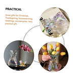 Alipis Glass Floral Vase Abstract Art Large Size Home Decor Centerpiece for Table