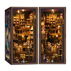 Book Nook Kit - DIY Miniature Dolls House Kit with Furniture and LED Light, 3D Puzzle Wooden Art Bookends, Model Kits for for Adults and Teens (Potion Master) - style: Potion Master