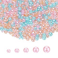 PATIKIL 1000 Pcs No Hole Pearls, 3mm 4mm 5mm 6mm 8mm Mini Round Faux Pearl for Art Crafts Jewelry Making Nail Vase Filler Birthday Wedding Party, Blue/Pink - color: Blue/Pink