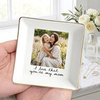 Noni Personalized Mom Photo Jewelry Dish, Custom Ceramic Trinket Tray for Grandma, Birthday Ring Dish Gift, Moms Day Gift from Daughter, Love You Mama Present 2 - color: Style2