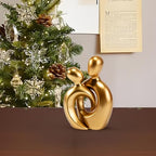 Couples Gift Statues, Anniversary Wedding Gift for Men Women Gold DecorTable Centerpieces TV Stand Bookshelf Knick Knacks Modern Decor Figurines Anniversary Women Gift Valentine's Day Gift
