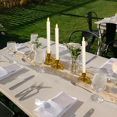 Candlestick Holders 2 PCS Short Metal Taper Candle Holders, KSWING Gold Candle Stick Holders Set, Perfect for Table Centerpiece Mantel Party Wedding Christmas Home Decor, Set of 2 - color: Gold, size: short - 2pc