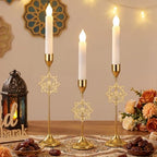 Ceenna 3 Pcs Ramadan Candle Holders, 3 Size Mosque Candlestick Holders, Gold Candle Holder for Eid Mubarak Ramadan Decorations Table Centerpiece Mantel Decor Housewarming Gifts - style: Mosque