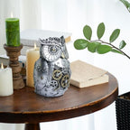 Pigort Unique Owl Statue Figurine - Mechanical Steampunk Style Polyresin Sculpture - 6.6-inch High - Ideal Gift for Boys and Boys' Room Decor