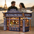 TOYQI Book Nook Kit, DIY Miniature Dollhouse Kit for Adults and Teens, Booknook Tiny House Kit Bookshelf Decoration 3D Wooden Puzzle Bookend for Valentine's Day Couple Lovers - Notting Hill Stories - style: Notting Hill Stories