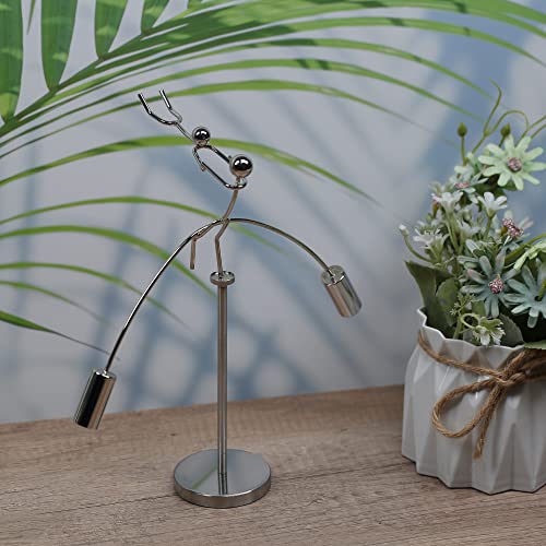 Sunnytech Weight Lifting Stainless Physics BalanceTumbler Kinetic Art Balancing Decompressive Science Psychology Home Offic Decor Desk Decor Toy WJ161 - style: WJ161