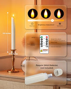 Homemory 2 Pcs White Flameless Taper Candles with Remote and Timer, Real Wax Made 9.6" Battery Operated Candle Stick Flickering, Led Taper Candles with Lifelike Flame for Indoor Home Decor - style: Modern - White 9.6"