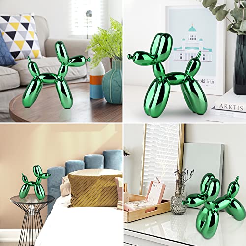 Green Balloon Dog Decor,Balloon Animal Decor,Shelf Decor Preppy Room Decor,Cute Statue Home Decor, Bedroom Modern Sculpture Desk Decor,Office Gold Decorations Small Figurines - color: Green, size: 3.9*3.9*1.5inch