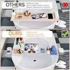 Yieach Luxury Clear Acrylic Bathtub Tray with Book Holder,Expandable Bath Tray for Tub and Bath Shelf Over Tub,Plastic Bath Table & Board,Bath Caddy Trays & Accessories for Women Relaxing Spa Gifts - size: L - (33.1 to 41.4 in）