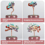 Crystal Tree of Life for Wealth & Prosperity,Seven Chakra Tree for Energy Balance,Crystal Decoration for Home